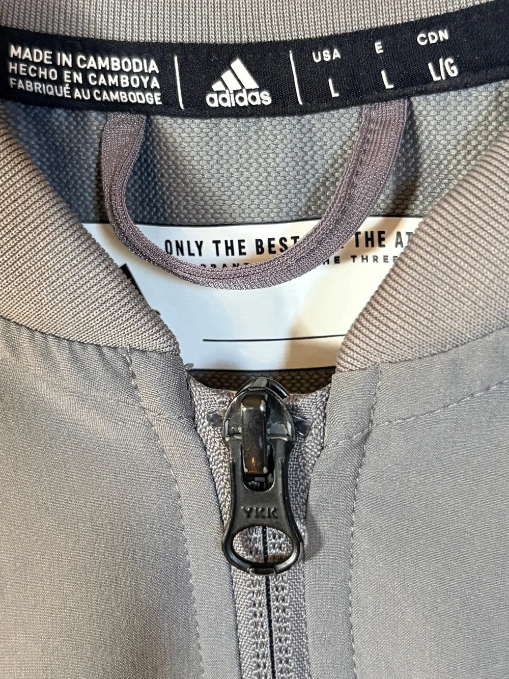 adidas Sand & Surf Soccer Club Track Jacket Gray Full Zip GP Large